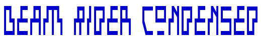 Beam Rider Condensed font